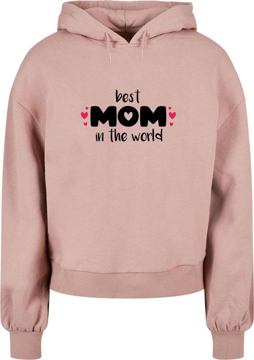 Actual product image Merchcode Ladies Mothers Day - Best Mom In The World Organic Oversized Hoody - 113589 (L)
