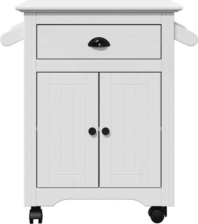 Produktbild vidaXL Küchenwagen BODO Weiss 72x45x80 cm Beistellwagen Lagerwagen