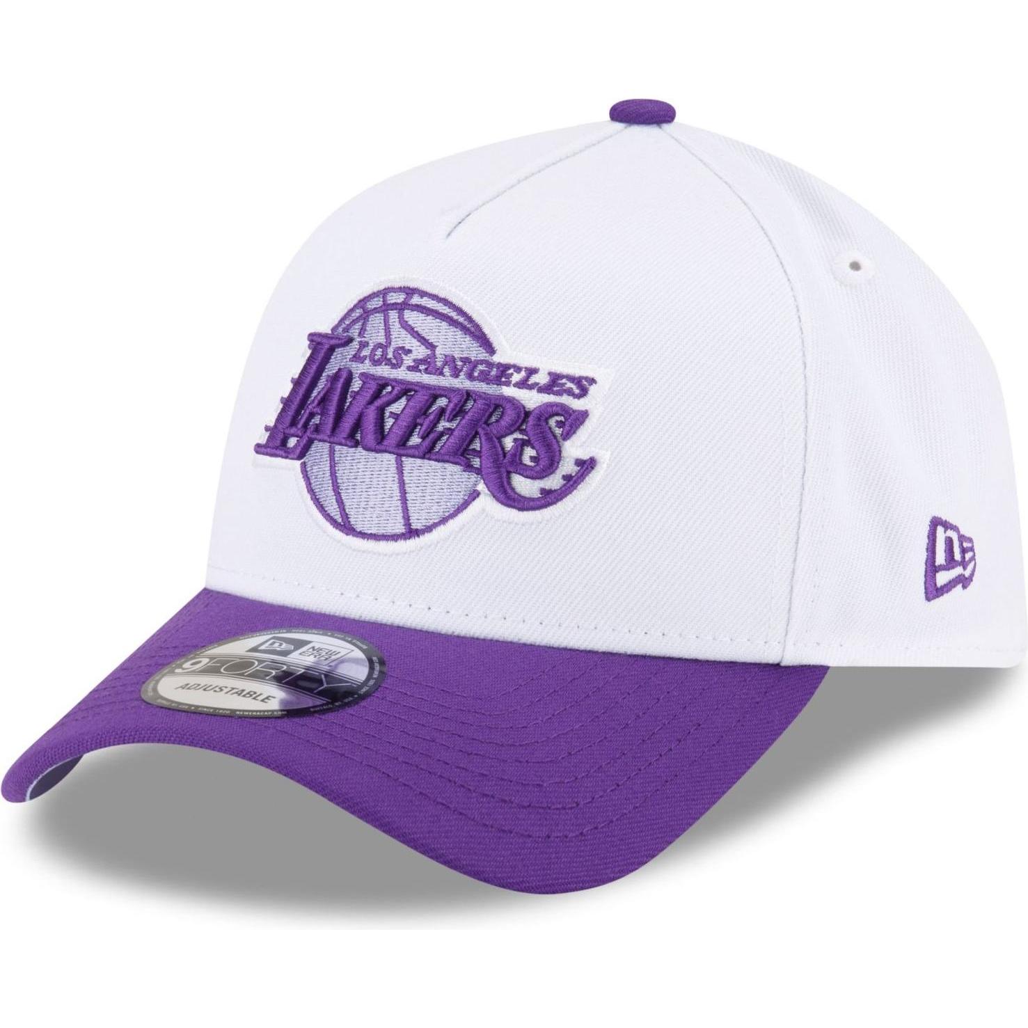 New Era, Herren, Cap, 9Forty A-Frame Snapback Cap - Los Angeles Lakers, Weiss