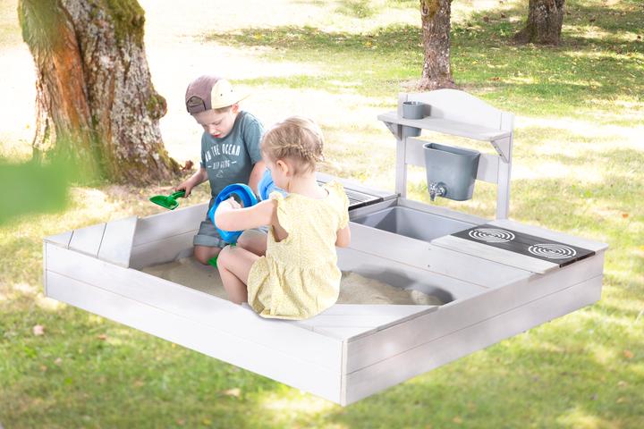 Image du produit Roba Sandkasten mit Matschküche inkl. Abdeckplane