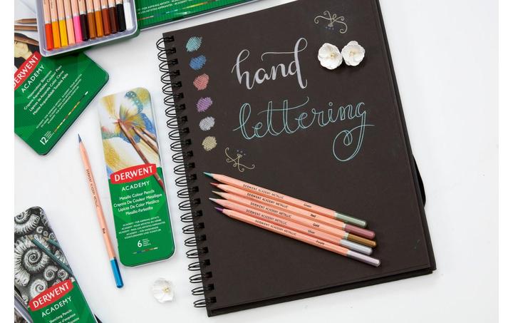 Produktbild Derwent Farbstifte Academy Metallic 6 Stück