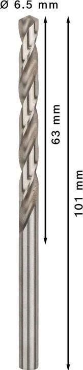 Immagine prodotto Bosch Professional Zubehör Punta PRO Metal HSS-G, 6,5 x 63 x 101 mm (6,5 mm)