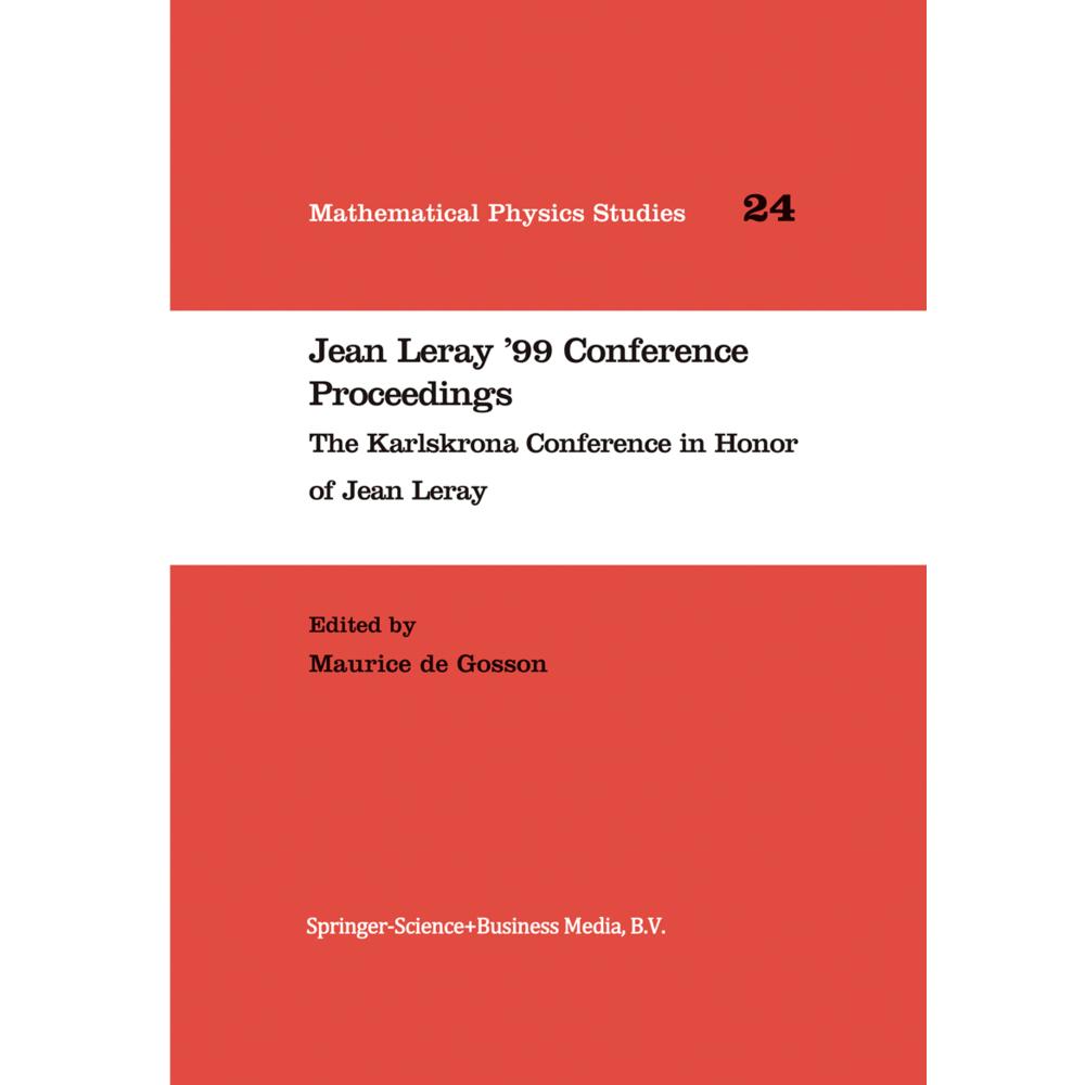 Jean Leray '99 Conference Proceedings, Fachbücher von Maurice A. de Gosson