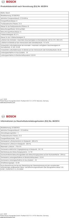 Produktbild Bosch Hausgeräte DFS067K51 (Flachschirmhaube)