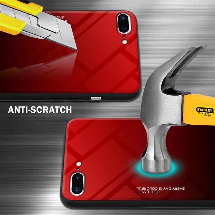 Produktbild Cadorabo TPU 2 Farben Glas Cover (Apple iPhone 7 Plus, Apple iPhone 7s Plus)