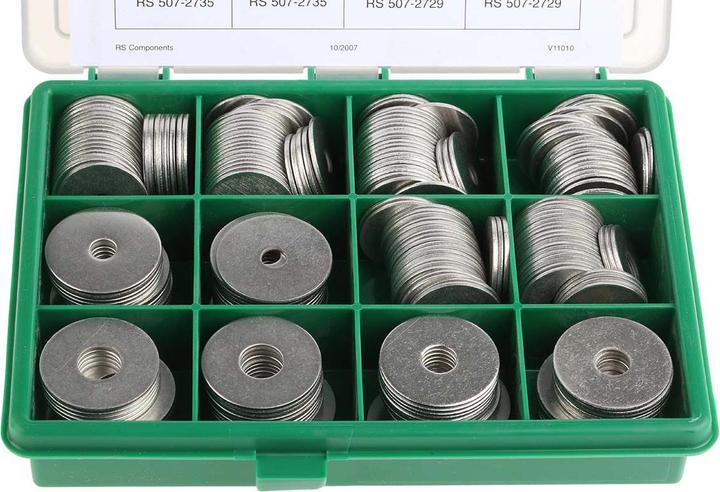 Produktbild RS PRO Scheibensatz Edelstahl A2 M5 - M10 (M10, M5, M6, M8)