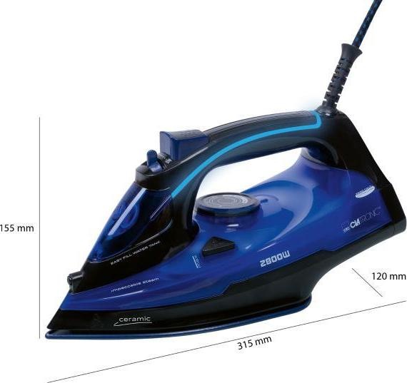 Actual product image Clatronic Steam iron DB 3755 ceramic soleplate (2800 W)