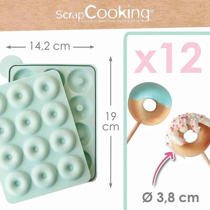 Produktbild ScrapCooking Silikon Backform für 12 Mini-Donuts