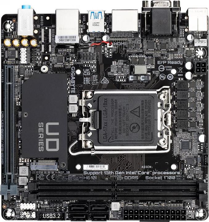 Produktbild Gigabyte H610I (LGA 1700, Intel H610 Express, Mini-ITX)