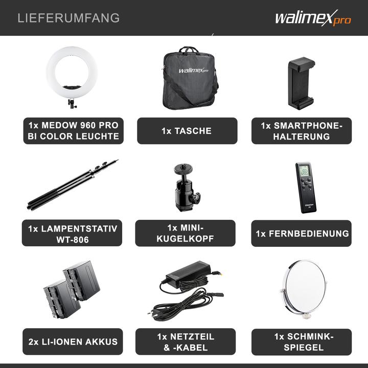 Produktbild Walimex Medow 960 Pro Set (Ringleuchte)