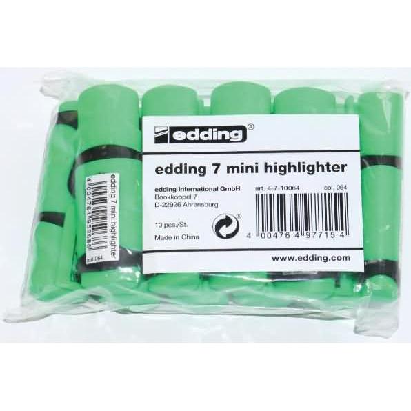 Thumbnail - Edding, Marker, 7 MINI - Highlighter (Grün, 3 mm, 10 x)