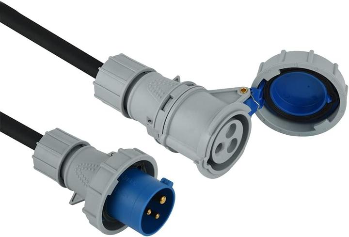 Actual product image Electraline Industrial Blue Plug/socket extension cord Ip67-220 Mt. (30 m)