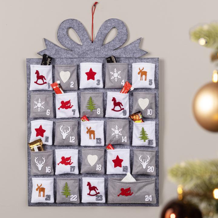 Produktbild Mojawo Filz Adventskalender zum Befüllen Weihnachtskalender B49xL51cm