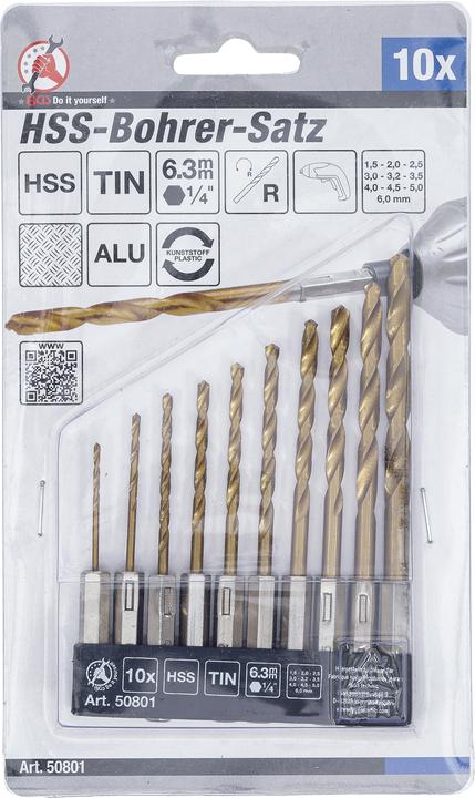 Actual product image BGS HSS drill bit set (1.5 mm - 6 mm)