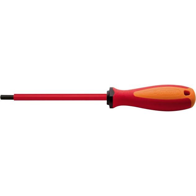 Unior, Sechskantschlüssel, 620VDETBI Elektriker-Schraubendreher TBI für Innensechskantschrauben, 4mm, red