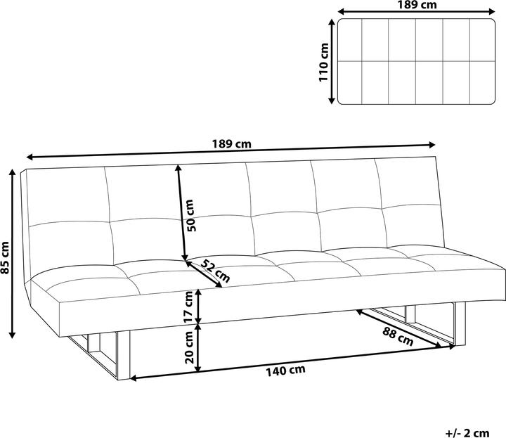 Actual product image Beliani Derby (Sofa bed)