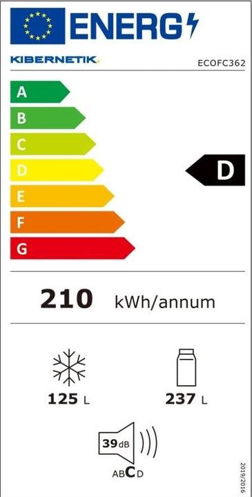 Energie-Label Kibernetik Food Center ECOFC362 Multi Door (362 l)