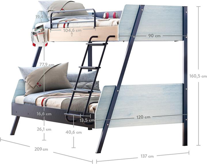 Immagine prodotto Cilek Trio di letti a castello grande (120 x 200 cm)