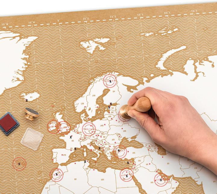 Produktbild Luckies Scratch Map Stamp (82 x 58 cm)