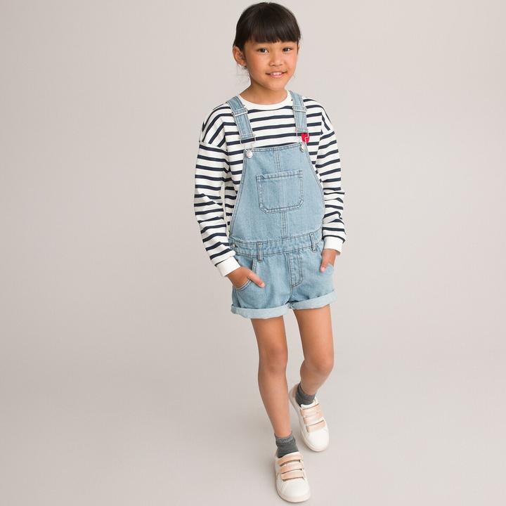 Actual product image La Redoute Collections Short denim dungarees (140)