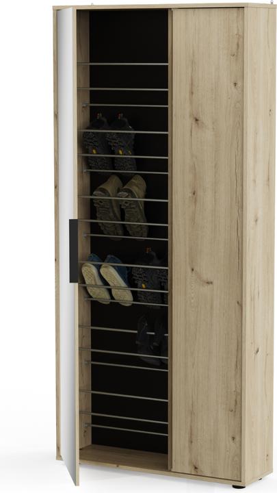 Produktbild Home123 Schuhschrank EBONY 327841 (Königseiche) (82.80 x 23.90 x 178.40 cm)