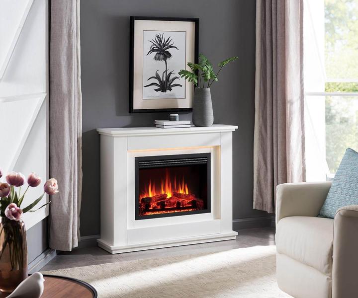 Actual product image Richen Baldur electric fireplace, app control, without glass cover plate