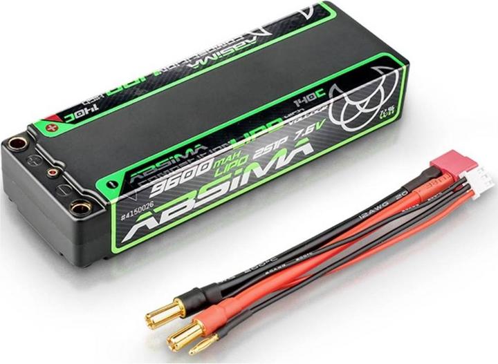 Produktbild Absima Competition LiPo HV 140C/2S1P HC 9600mAh 5mm (7.60 V, 9600 mAh)