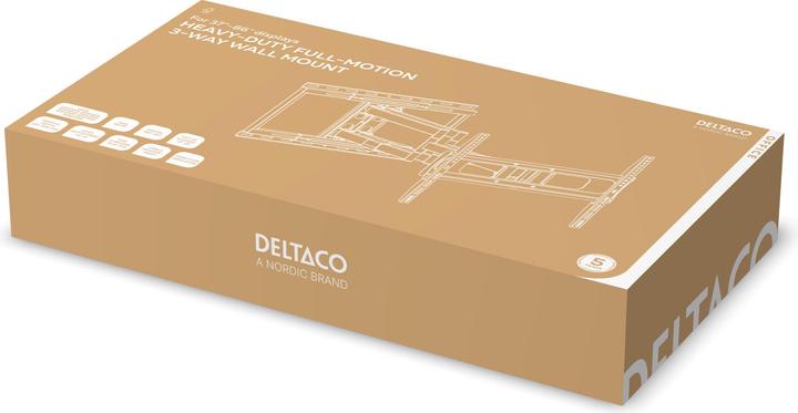 Produktbild Deltaco ARM-0260-B (80 kg, 37" - 86")
