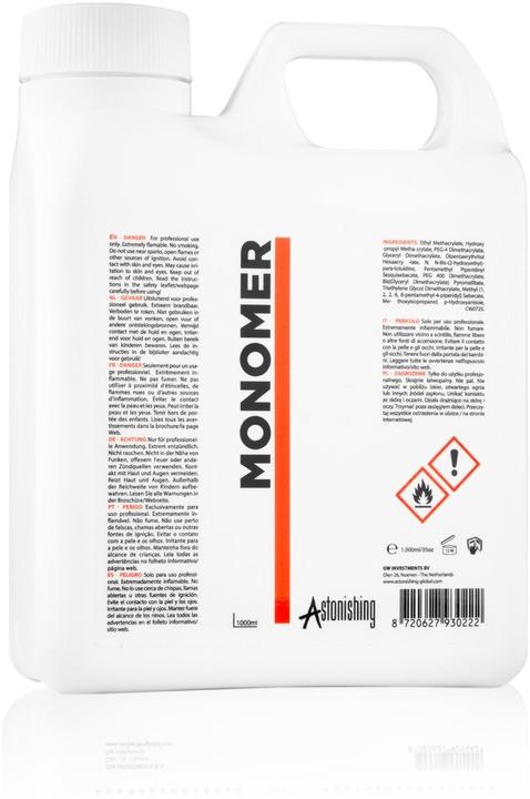 Actual product image Astonishing Monomer 1000ml (Artificial nails)
