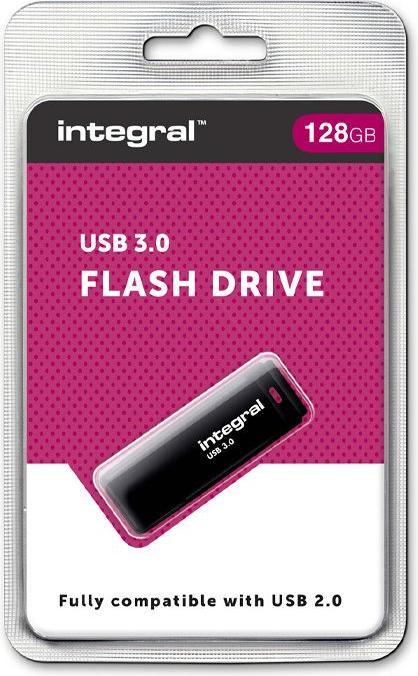 Actual product image Flashdrive 128GB USB3.0 Black, Snap-on cap design (128 GB, USB-A)