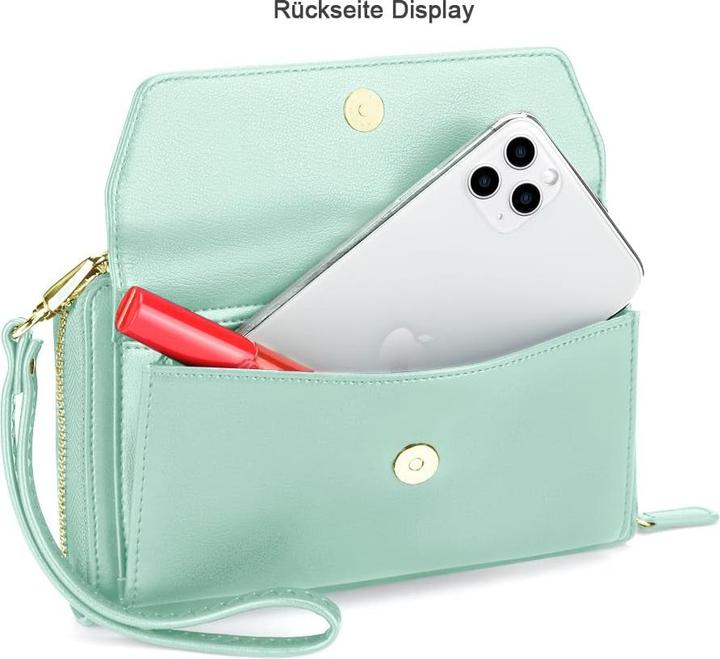 Produktbild Only-Bags.Store Kleines Portemonnaie mit Kreditkartenfächern, Handytasche mit Reissverschluss um 2 Riemen