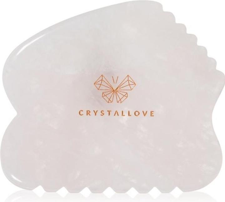 Actual product image Crystallove Rose Quartz Contour Gua Sha - 1 piece