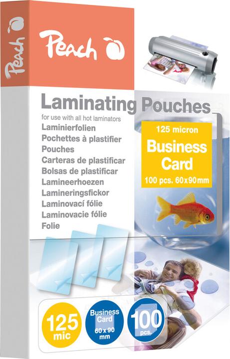 Actual product image Peach Laminating film business card (Special, 100 pcs., 125 µm)