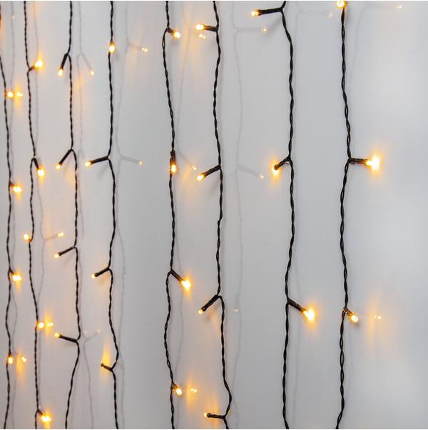 Star Trading LED goudkleurig warmwit, gordijn, 80 LED's (1.30 m)
