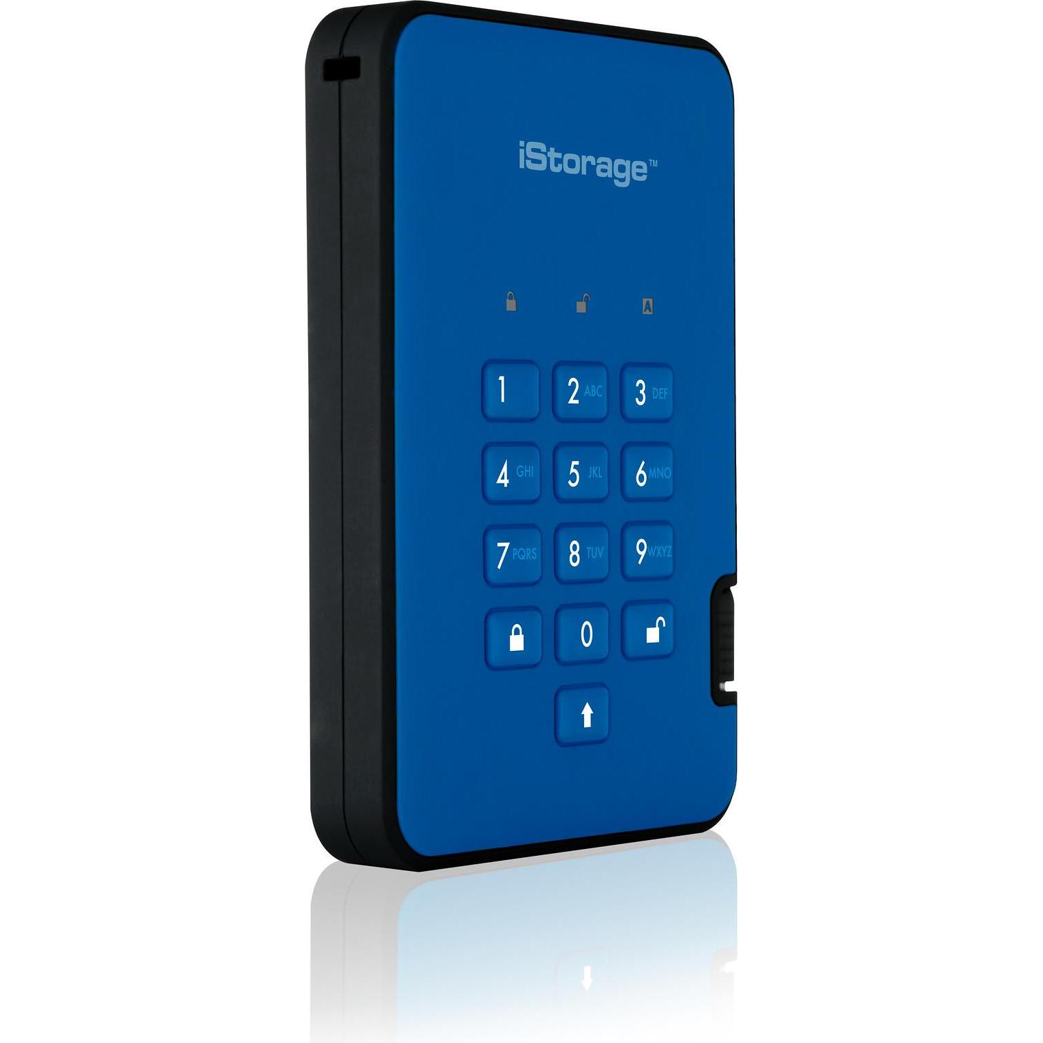 Thumbnail - iStorage 1TB diskAshur2 HDD (1 TB), Externe Festplatte, Blau