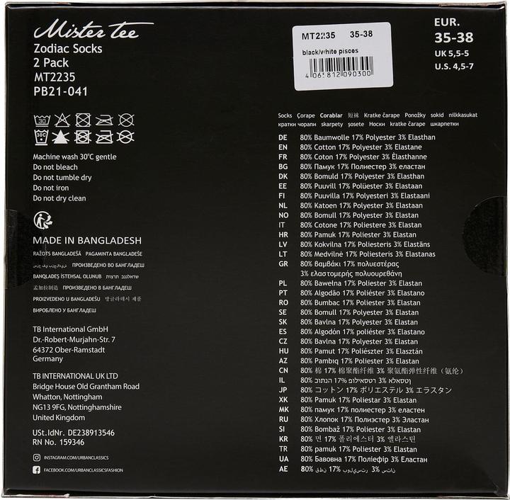 Produktbild Urban Classics Zodiac Socks 2-Pack - 18973 (2er Pack, 47 - 50)