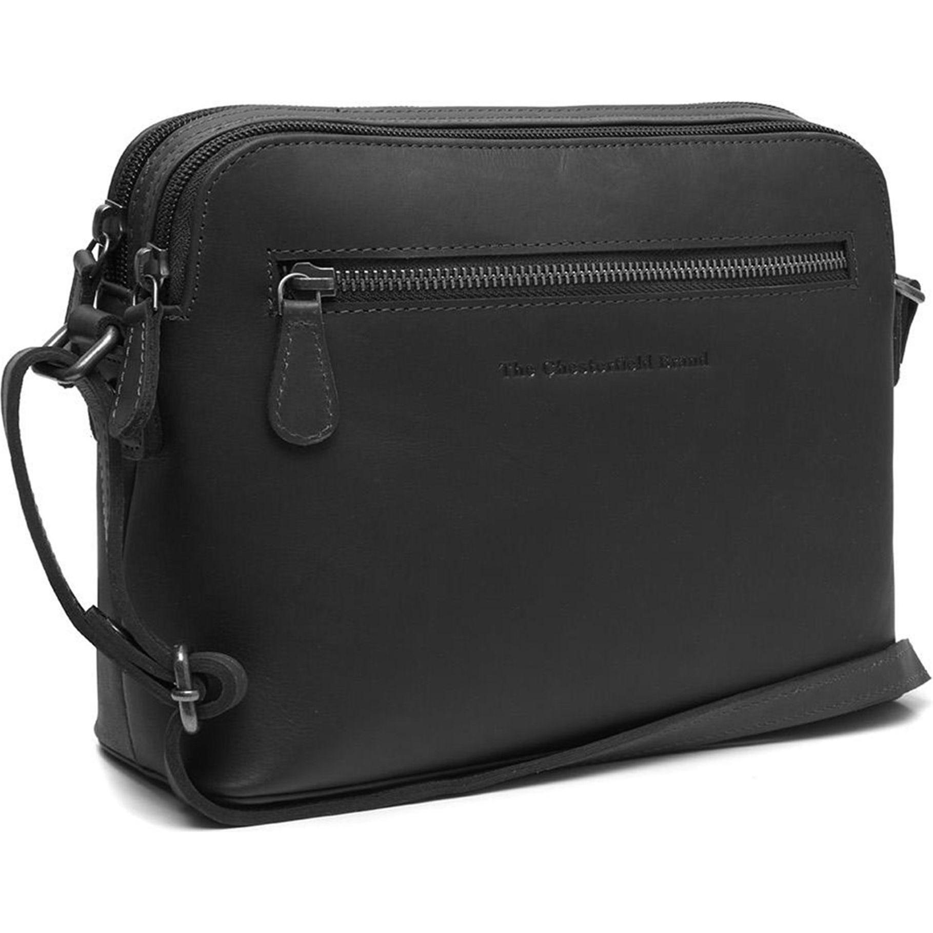 The Chesterfield Brand, Handtasche, Nebraska Umhängetasche Leder 24 cm, Schwarz