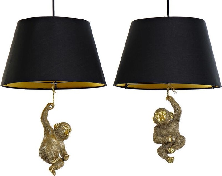 Produktbild DKD Home Decor Deckenlampe Golden Harz 220 V 50 W Affe (35.5 x 35.5 x 51 cm) (2 pcs) (E27)