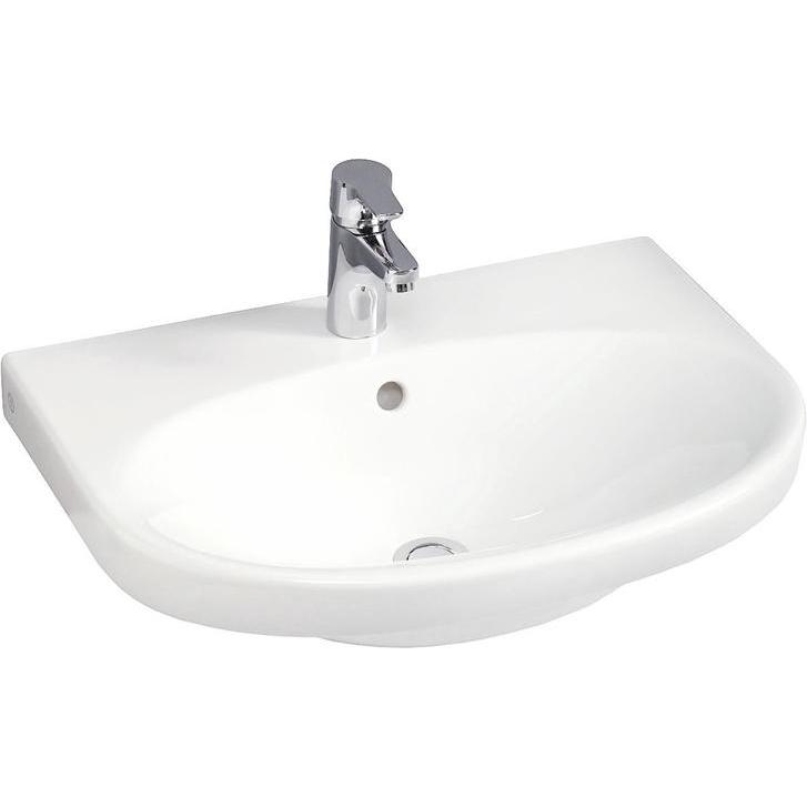Villeroy & Boch, Waschbecken, Gustavsberg 5556 Nautic håndvask 560 x 430 mm, t/bolt/baering, hvid