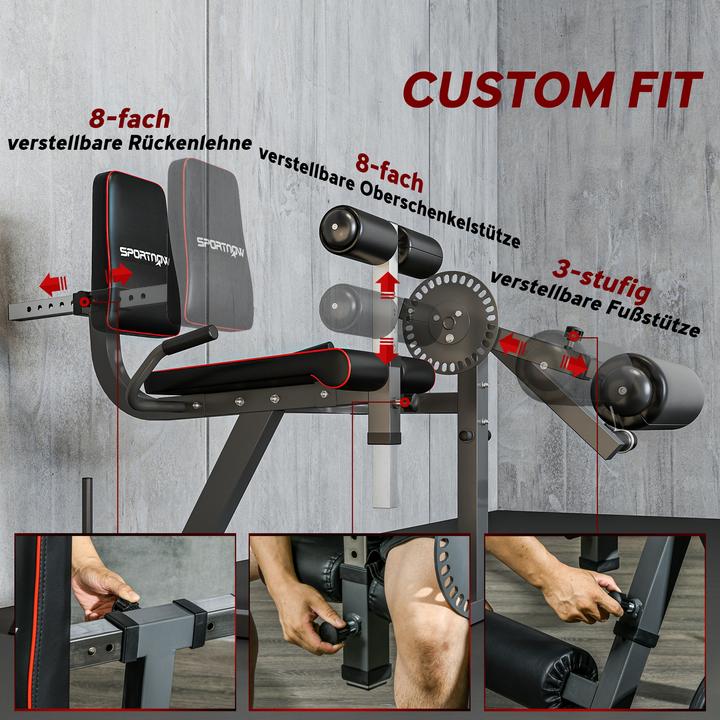 Actual product image SportNow Beinstrecker Stahl Grau+Schwarz