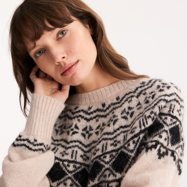 Produktbild Anne Weyburn Pullover aus grobem Jacquard-Strick (L)
