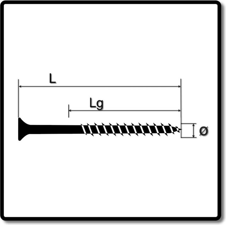 Actual product image Spax Chipboard screws SK T30 6,0x120 mm (100 Screws per piece)