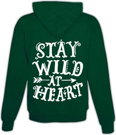 Immagine prodotto Schwesternuhr Felpa con cappuccio Stay wild at heart Unisex (M)