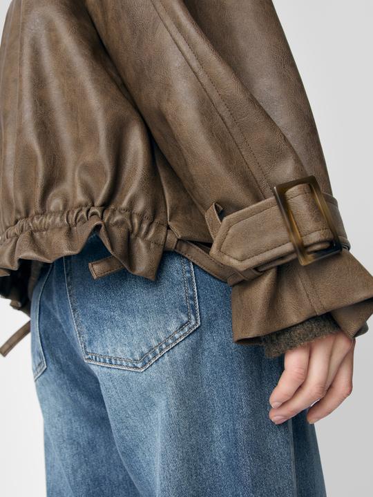 Produktbild Object PU-beschichtete Bikerjacke (38)