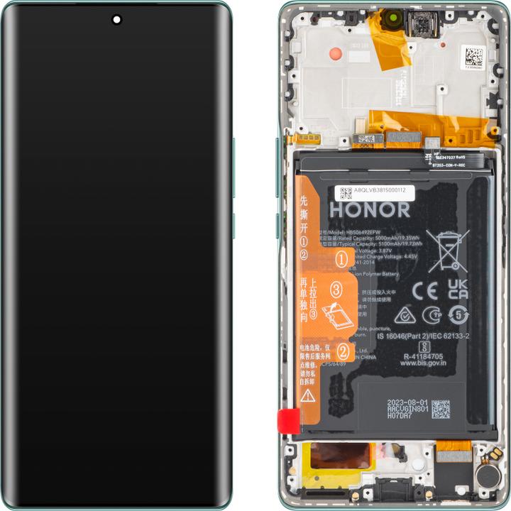 Actual product image Honor Display Unit für Magic5 Lite, mit Akku, Emerald Grün (Display, Honor Magic 5 Lite)