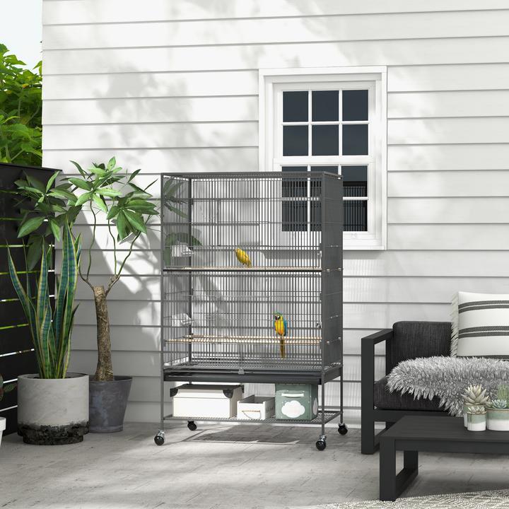 Actual product image PawHut Bird cage with castors