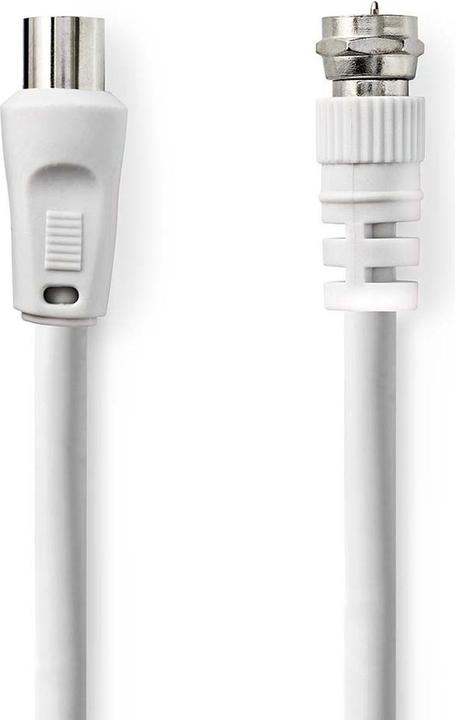 Produktbild Nedis Satellite & Antenna Cable F Male IEC (Coax) Male Nickel Plated 75 Ohm Double Shielded 5.00 m R (75 dB, Antennenkabel)