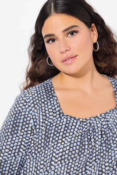 Immagine prodotto Ulla Popken Maglia dal taglio lungo e svasato con pallini, scollo rettangolare e mezze maniche (46, 48)