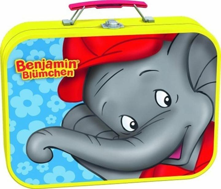 Actual product image Schmidt Spiele Benjamin Blümchen -Box in metal case (2x26/2x48 T. (74 pieces)