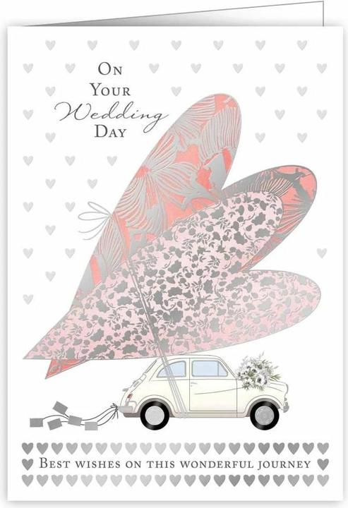 Image du produit Cart Carte de mariage Le jour de votre mariage 12 x 17 cm (1 pcs)